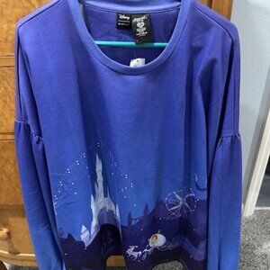 Disney World Cinderella Long Sleeve Blue Shirt, NWT, Size 3X Womens